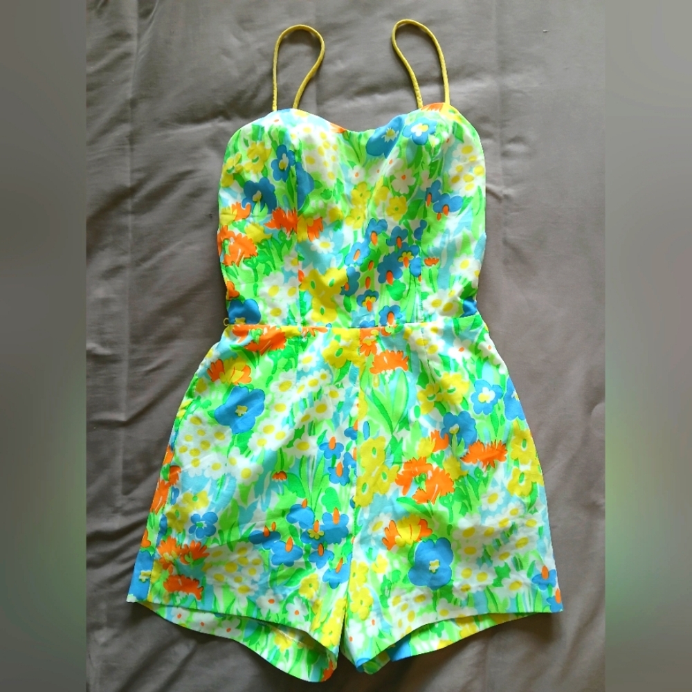 Beautiful vintage floral one piece swimsuit
